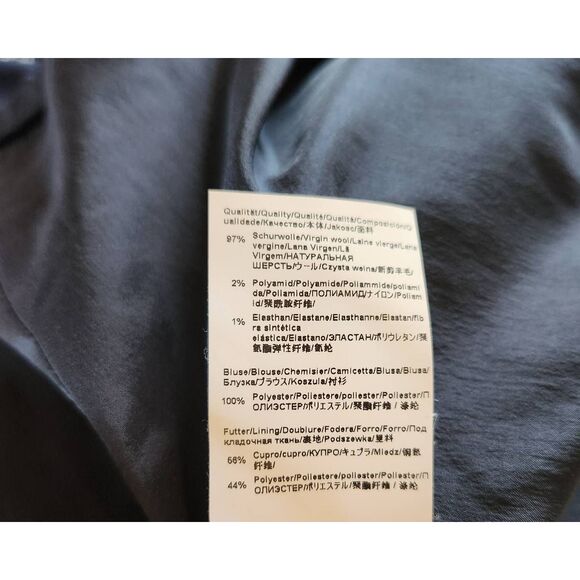 Boss Hugo Boss Darlane Wool Blend Sleeveless Navy Blue Dress Size 14 - Picture 7 of 7